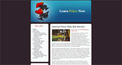 Desktop Screenshot of learnpokernow.net