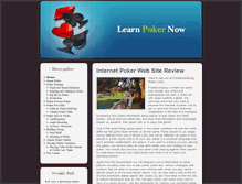 Tablet Screenshot of learnpokernow.net